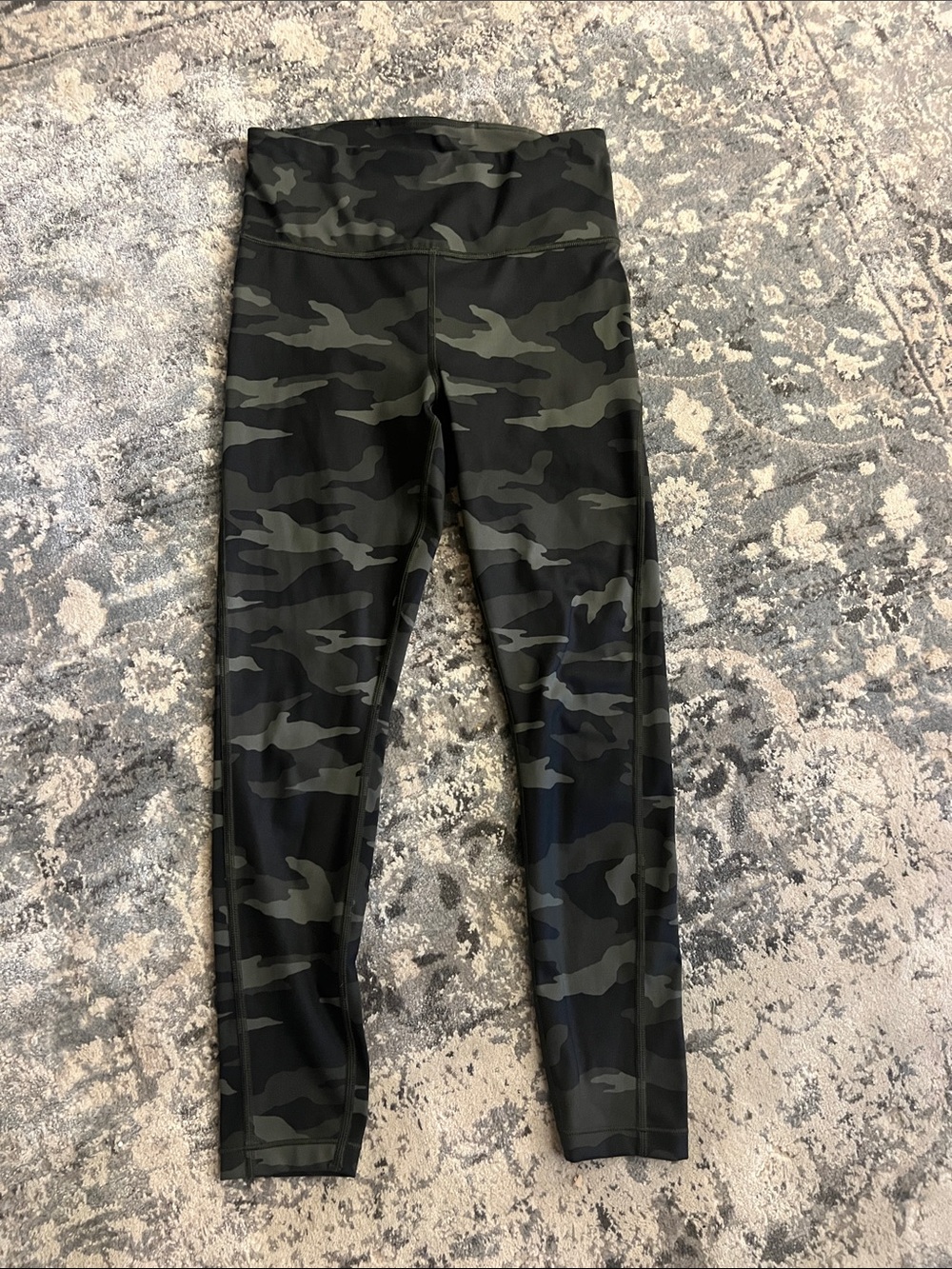 Athleta Black & Green Camo High-Rise Leggings